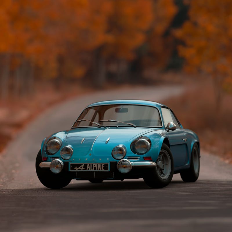 Car driving through scenic road
