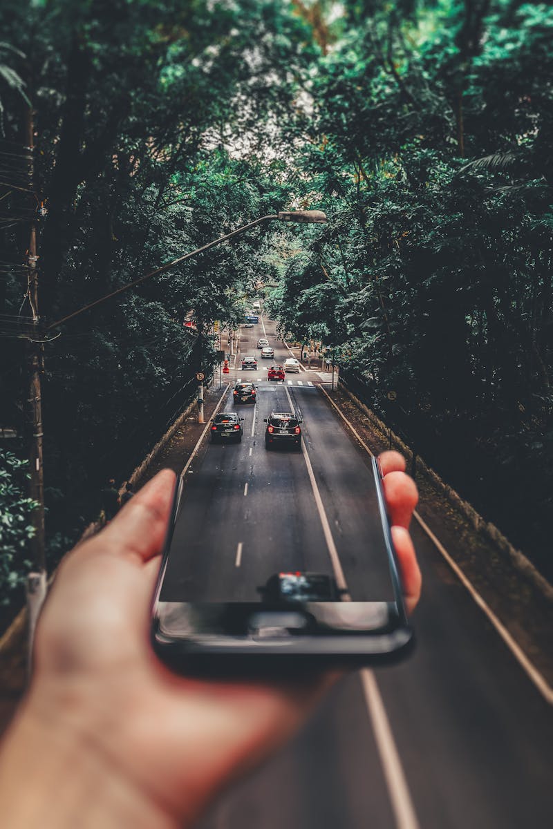 Highway traffic scene